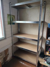 Стеллаж 4P StrongShelf 180Х90X40 см оцинкованный, равномерная нагрузка 175кг/полка, общая нагрузка до 875кг фото от покупателей 3