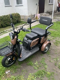 Електроскутер триколісний Crosser TR1 PRO (1200W 24AH 72V) - Коричневий фото от покупателей 2