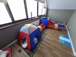 Палатка с туннелем для детей детский игровая для детей дом большой складной для девочки мальчика для игр на улицу дома игровой комплекс детские палатки домики сумка в комплекте DobraMAMA Разноцветный 73994 фото от покупателей 1