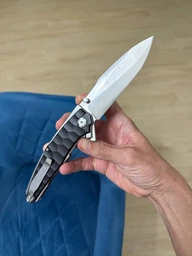 Ніж складаний туристичний D2 G10 фліппер кишеньковий мисливський розкладний EDC ніж з кліпсою для риболовлі походу полювання кемпінгу бушкрафту виживання активного відпочинку KN1002 240 мм фото від покупців 1
