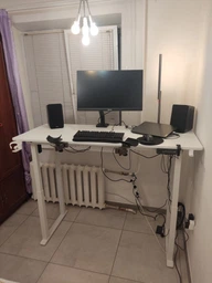 Стіл з електро-регулюванням висоти Двомоторний White Flexi Desk 160x65 см 27897
