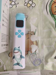 Електронний аспіратор назальний потужний для носа Electric Baby Nasal Aspirator соплеотсос електричний для новонароджених дітей з музикою білий фото від покупців 19