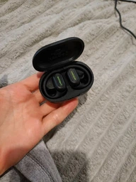 Навушники бездротові Bluetooth з шумозаглушенням вологозахисні для спорту спортсменів бездротові з спрямованим звуком спортивні для бігу тренувань залу портативний з кейсом фото від покупців 1