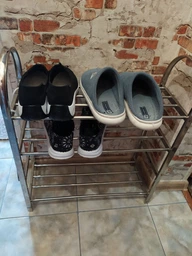 Полка для взуття Shoe Rack HPO56 67×56×23 см на 4 яруса металева хромована