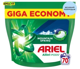 Капсули для прання Ariel All in 1 Mountain Spring, 70 шт