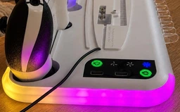 Вертикальна RGB док-станція iPlay HBP-607-Pro для Playstation PS5 Slim PS5 Pro з охолодженням White