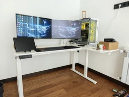 Стол с електро-регулировкой высоты Угловой Flexi Desk White 160x110 см 28051