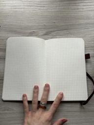 Книга записна Buromax Primo 125x195 мм 96 аркушів в клітинку обкладинка зі штучної шкіри Синя (BM.291161-02) фото від покупців 3
