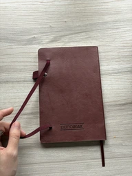 Книга записна Buromax Primo 125x195 мм 96 аркушів в клітинку обкладинка зі штучної шкіри Синя (BM.291161-02) фото від покупців 1