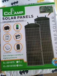 Солнечная панель складная с влагозащитой IP65 Happy Home 9III ZD-18100 100W 18V Black/Черная фото от покупателей 4