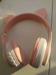 Беспроводные наушники с кошачьими ушками CAT EAR Bluetooth 5.0 + EDR детские наушники, игровые с блютуз гарнитурой и LED подсветкой, розовые VIV-23M