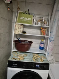 Полка стеллаж напольная над стиральной машинкой Laundry Rack 361 WO фото от покупателей 1