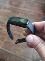 Ремінець силіконовий Original Design для фітнес браслета Xiaomi Mi Band 5, Mi Band 6, чорний з металевою кнопкою (mrk6149)