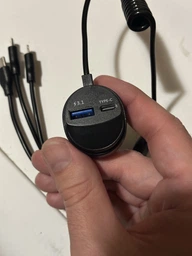 Зарядний пристрій прикурювача авто Кабель 3 в 1 MicroUSB Type-C Lightning фото від покупців 1