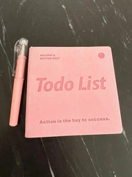 Планер на кожен день To do List — блокнот-щоденник для планування з екошкіри рожевий