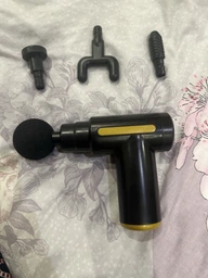 Перкуссионный массажный пистолет для тела Massage Gun вибромассажер для мышц красный