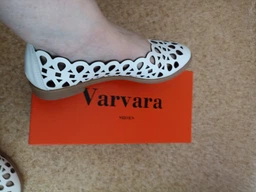 Балетки ажурні DJUS SHOES натуральна шкіра Чорний 39 розмір (26 см.)