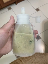 Многоразовый силиконовый пауч-дой пак для пюре и детского питания с крышкой, 150 мл., голубые