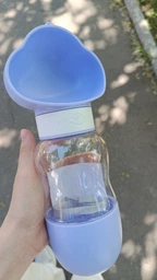 Портативна пляшка поїлка для води для собак і кішок похідна напувалка прогулянкова переносна Контейнер для корму та води для домашніх тварин Дорожня миска для води PLK-L-Y фото від покупців 1