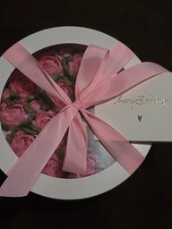 Зефірні квіти тюльпани в подарунковій коробці 21см honeycake фото від покупців 5