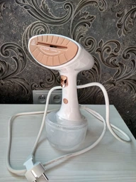 Отпариватель одежды ручной вертикальный 1600W для всех видов тканей курток, пиджаков, пальто, тканей, синтетики, занавесок, тюлей, штор, текстиля, белый фото от покупателей 3