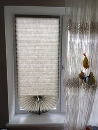 Штора плиссе (жалюзи) самоклеящаяся 60×180 см, белый – без сверления, лёгкая установка, защита от солнца 2 уровня, Aland, 2100086 фото от покупателей 1