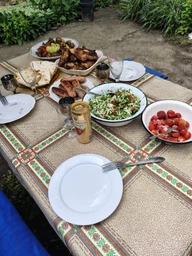 Сетка для запекания на гриле с крышкой и фиксатором, цилиндрическая решетка 30×11 см из нержавеющей стали со сменной ручкой для овощей и морепродуктов на мангал, QBB-5634 фото от покупателей 2