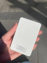 Магнітний повербанк 5000 mAh powerbank MagSafe для Apple iPhone 12 13 14 15 16 17 тонкий бездротовий портативний Foneng PX155 5000mAh MagSafe 20W магсейф магнітна бездротова зарядка універсальний павербанк максейв Orange фото від покупців 4
