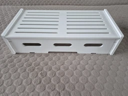 Полка для роутера Wi-Fi Решетка коробка 40*20*10 см Белая фото от покупателей 2