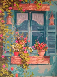Картина по номерам Идейка Дом в саду, 40x50 см (KHO6348)