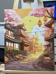Картина за номерами Японська вуличка 40x50 см Ідейка (KHO3645)