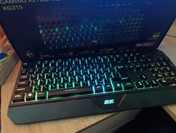 Клавіатура мембранна 2E GAMING KG315 110key, USB-A, EN/UA, RGB, жовтий