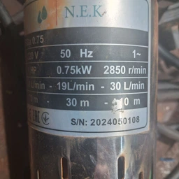 Насос глубинный шнековый NEK 3QJDa 0,75 Нmax 70 м Qmax 1 куб.м 750 Вт