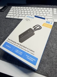 Портативный повербанк Anker 20000 mAh 45W с 2 встроенными кабелями USB-C, быстрая зарядка PD и LED дисплей, Power Bank для телефона, планшета, ноутбука фото от покупателей 4
