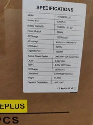 Зарядная станция Oukitel P1500E Plus / 1800 Вт / 1536 Вт⋅ч / LiFePO4 фото от покупателей 2