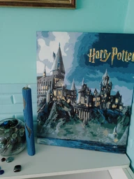 Картина по номерам Ideyka WB Harry Potter: Хогвартс ночью с красками металлик extra 40х50 см (KHO5230) фото от покупателей 1
