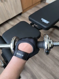 Фітнес рукавички для спорту турніка тренувань велосипеда Vilico унінсекс для тренажерного залу важкої атлетики спортзалу захисні дихаючі нековзкі ударостійкі універсальні велоперчатки короткі пальці Сині 66_7_S_2 фото від покупців 1