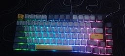Механічна ігрова клавіатура AJAZZ AK820 RGB для геймерів: Hot-Swap, Gasket Mount, 81 клавіша, PBT кейкапи провідна White