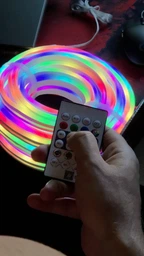 Неоновая стрічка 10 метрів управління з телефону LED Neon Rope Light гнучка розумна світлодіодна підсвітка USB Bluetooth IP68 (LONGITUD) фото від покупців 11