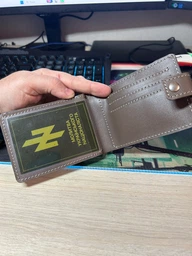 Шкіряна обкладинка-портмоне для посвідчення учасника бойових дій УБД Темно-бежева 3180-85515 фото від покупців 2