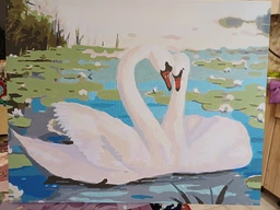 Набор для рисования по номерам ColorArt Пара лебедей 40x50 MSP322 с подрамником