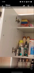 Пенал - шкаф в ванную напольный над стиральной машиной MEBLIBUD Ella 189.6х64.2х25 см белый фото от покупателей 5