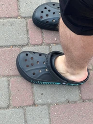 Крокси чоловічі сабо Crocs Bayaband Logo Motion Black 43 чорні