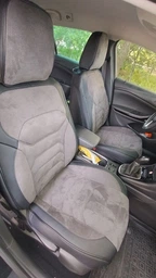5D Чехлы на сиденья для MITSUBISHI L200 2006-2015 Autovalom Flannel черные с серой вставкою фото от покупателей 6