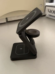 Складна бездротова зарядна докстанція MagSafe 3 в 1 магнітна зарядка док станція для айфона смарт годинника навушників Apple iPhone Apple Watch AirPods Black IW30-B фото від покупців 2