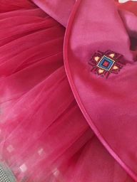 Вишитий костюм для дівчинки вишиванка та спідничка бордова 128 фото от покупателей 1