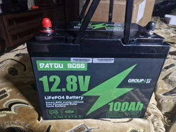 Літій-залізо-фосфатний акумулятор DATOUBOSS LiFePO4 12.8V 100Ah 1280Wh з BMS, глибокого циклу фото від покупців 1