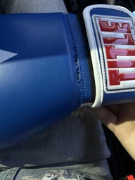 Боксерські рукавиці TITLE Classic Pro Style 3.0 Blue/White 14 oz (капа в комплекті)