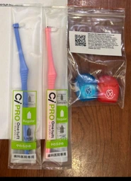 Зубна японська монопучкова щітка 2шт набір CiPRO ONE TUFT Basic S (4901221823101_синьо_рожевий)