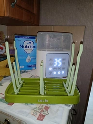 Многофункциональный подогреватель и стерилизатор LELIK™ Nutri Care 9in1 для детских бутылочек KH-0588, белый + Подарок сушилка для детских бутылочек, сосок, стаканов, всего 9 предметов, LELIK, зеленый фото от покупателей 2